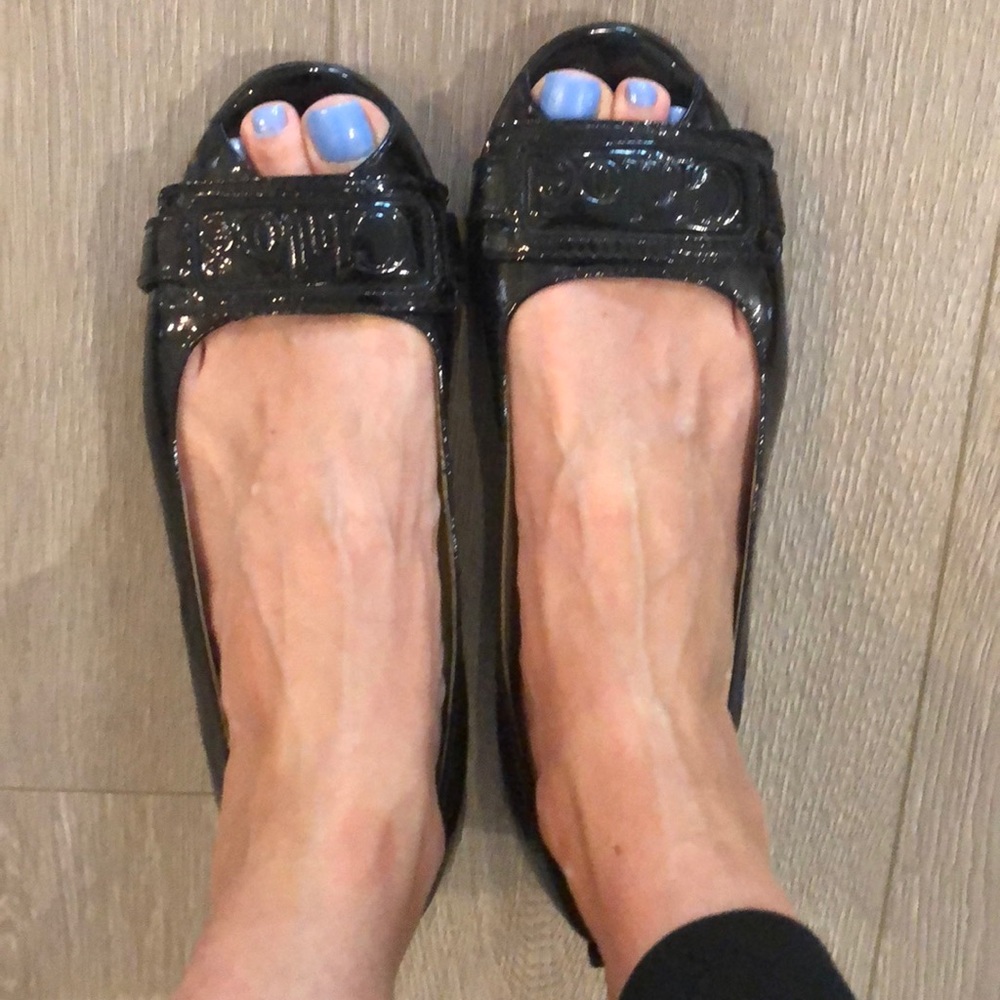 Chloe Black Patent Flats